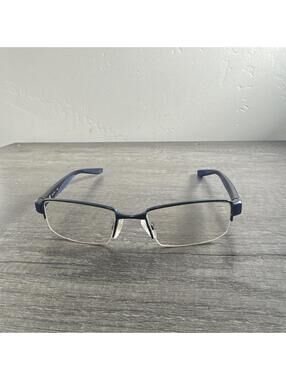 Nike Eyeglasses 8170 400 Half Rim Black Blue FRAMES ONLY 52-18-140